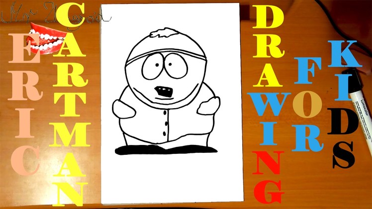How to draw ERIC CARTMAN from SOUTH PARK characters Easy,draw easy stuff but cool|SPEED ART