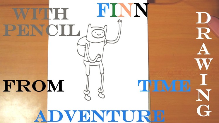 How to draw FINN The Human EASY from Adventure Time, draw easy stuff, PENCIL, SPEED ART