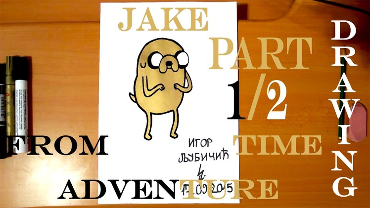 How to draw JAKE The Dog from Adventure Time Step by Step EASY, draw easy stuff | PART 1.2