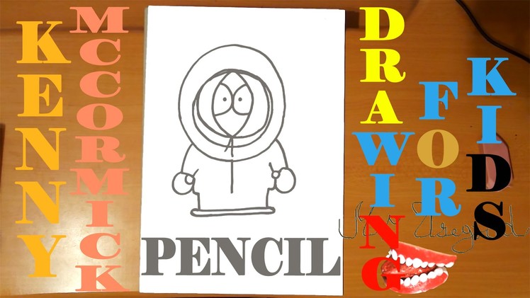 How to draw KENNY MCCORMICK from SOUTH PARK characters Easy,draw easy stuff,PENCIL,SPEED ART