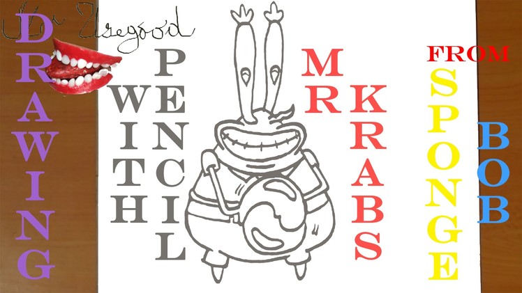 How to draw MR KRABS from Spongebob Squarepants EASY | draw easy stuff, PENCIL | SPEED ART