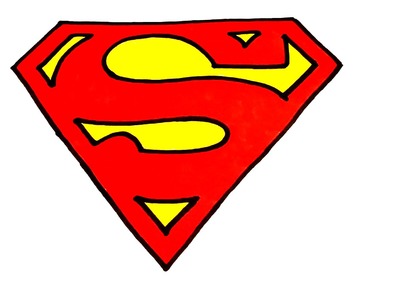 How to draw Superman Logo STEP BY STEP EASY|Superheroes Logos-draw easy stuff but cool