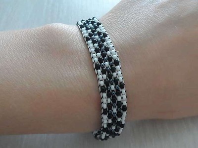How To Make A Black And White Beaded Bracelet - DIY Style Tutorial - Guidecentral