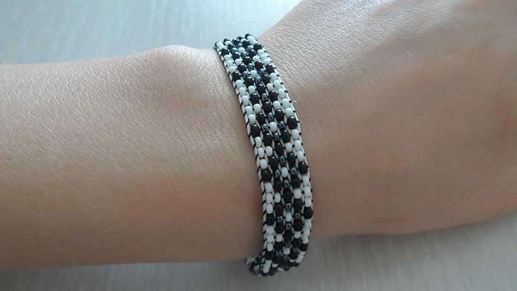 How To Make A Black And White Beaded Bracelet - DIY Style Tutorial - Guidecentral
