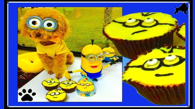 How to make MINION PUP CAKES CUPCAKES - DIY Dog Food by Cooking For Dogs