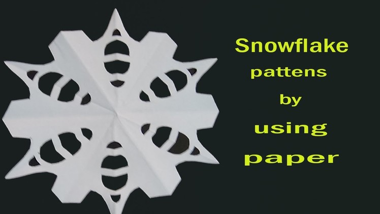 Paper snowflakes made esy paper cutting
