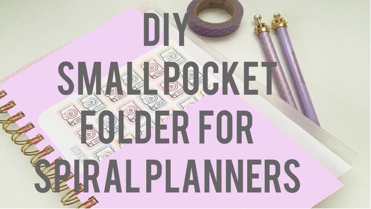 PLANNER HACK DIY Small Pocket Folder 4 spiral planners