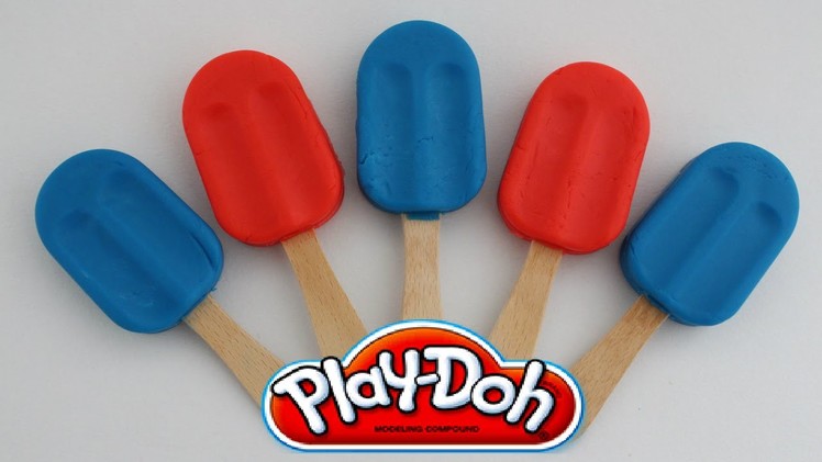 Play-Doh Popsicles DIY Ice Cream with Toys Surprise