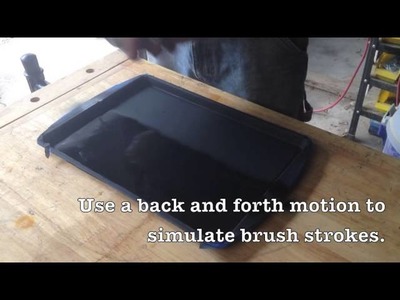 Spray Paint Technique for DIY Chalkboard Tray