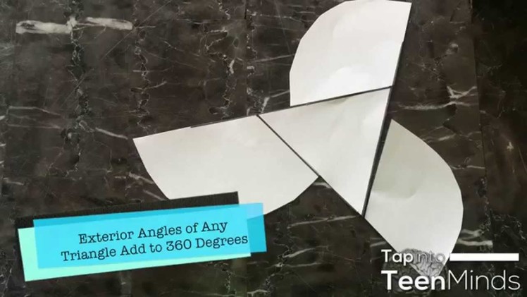 Sum of the Exterior Angles of a Triangle Proof | Paper Cutting Activity