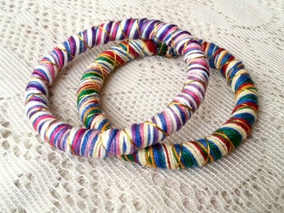 Create Colorful Thread Wrapped Bangles - DIY  - Guidecentral