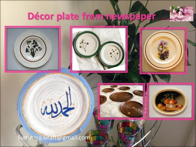 D.I.Y- Decore Plate from newspaper