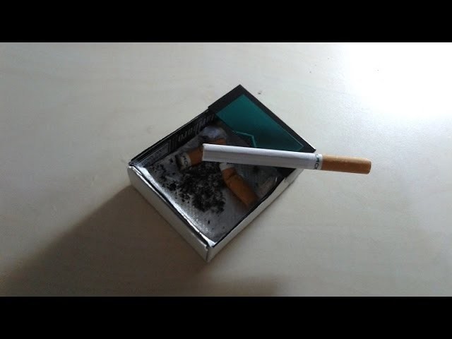 DIY Ashtray from cigarette packs