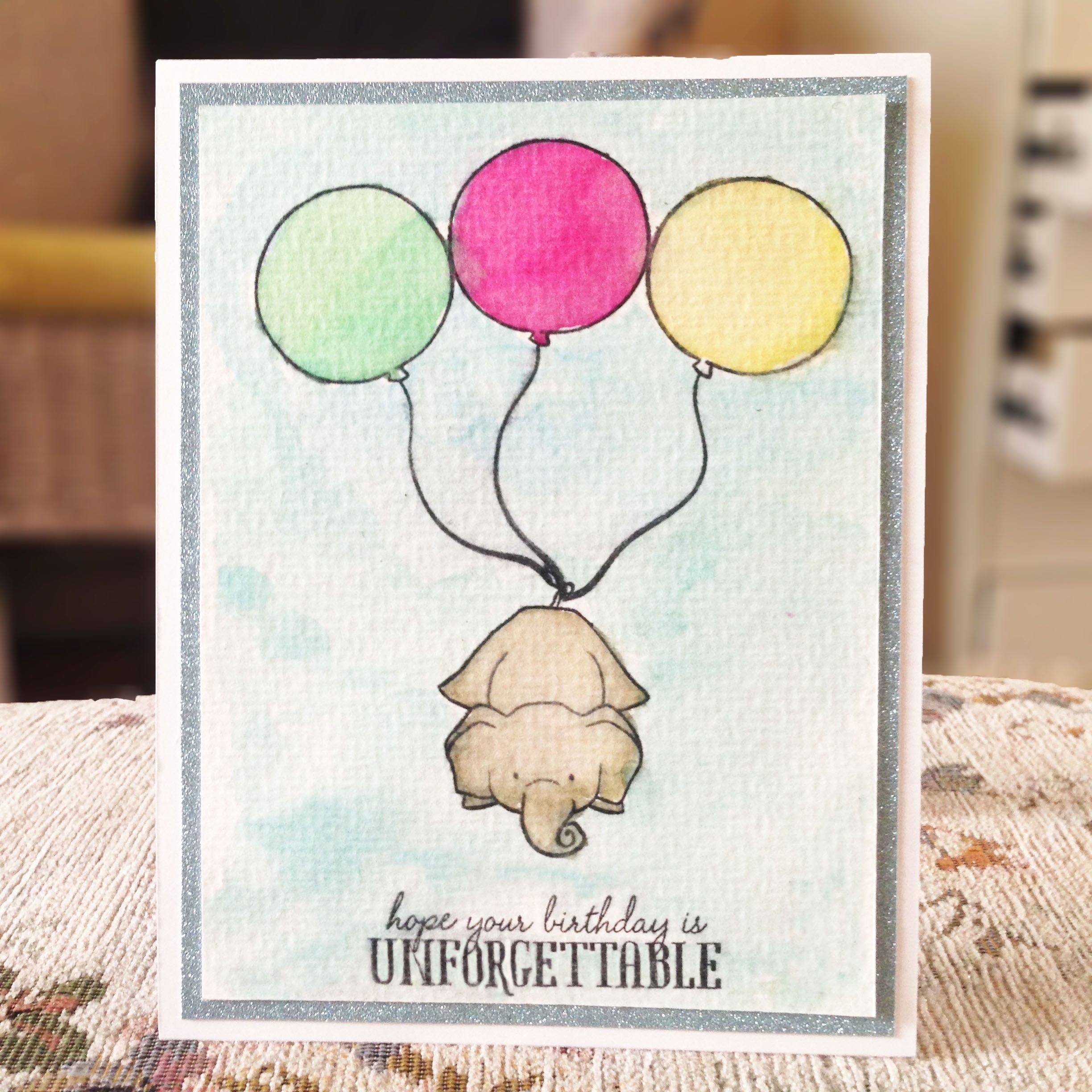 DIY Birthday Card: Unforgettable Stamp from Wplus9 