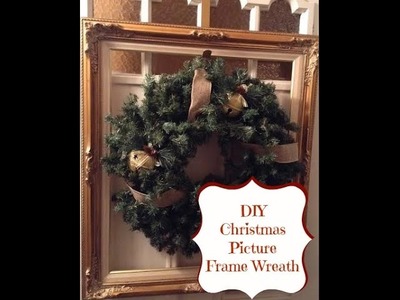 DIY Christmas Picture Frame Wreath