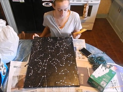 DIY constellation canvas