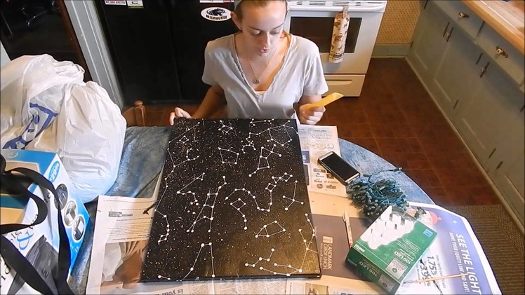 DIY constellation canvas