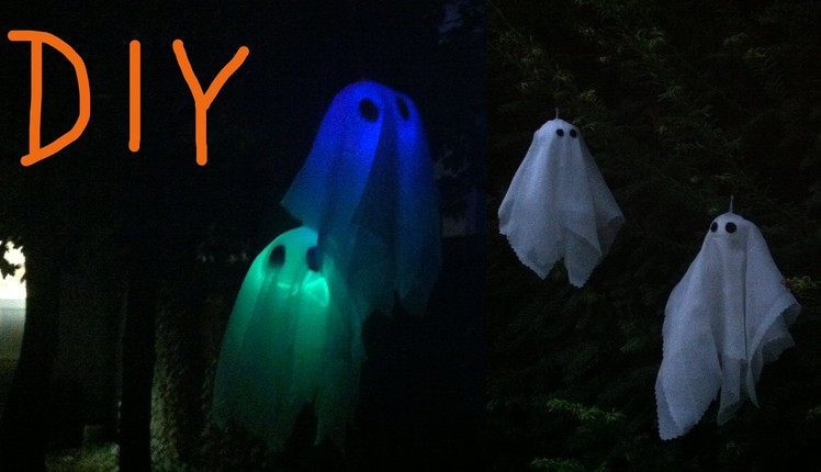 DIY Ghosts - Glow in The Dark And a Simple Variation - Halloween 2015 #8