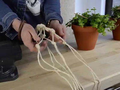DIY Maak je eigen macramé plantenhanger | Make your Macrame plant hanger