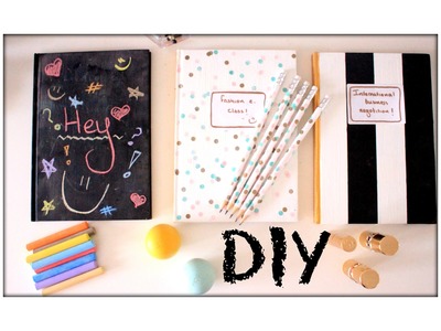 DIY: Notebooks and pencils (confetti, blackboard and striped)