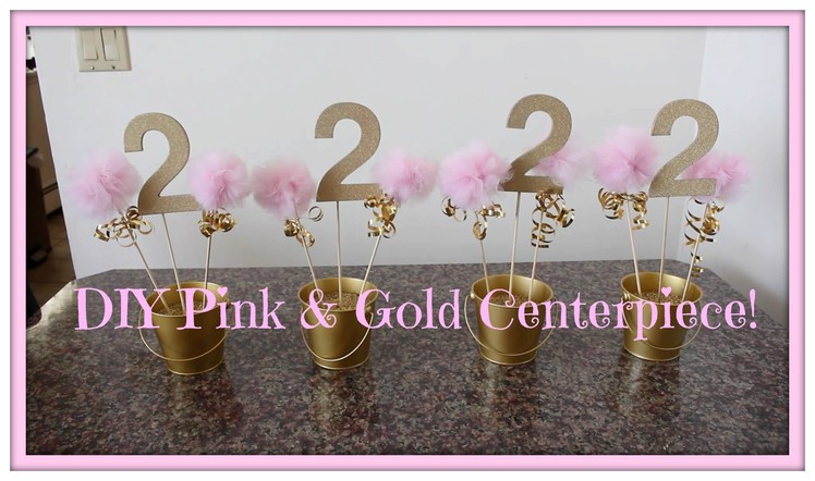 DIY Pink & Gold Centerpiece