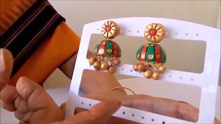 DIY: Terracotta Jewellery how to make Jumka earring part 2