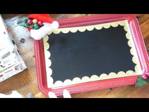 Dollar Tree Craft: Magnet Chalkboard from $1 Tray