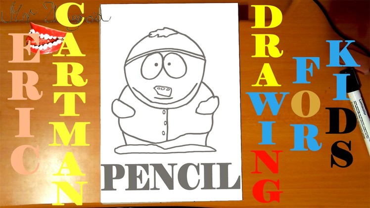 How to draw ERIC CARTMAN from SOUTH PARK characters Easy,draw easy stuff, PENCIL, SPEED ART