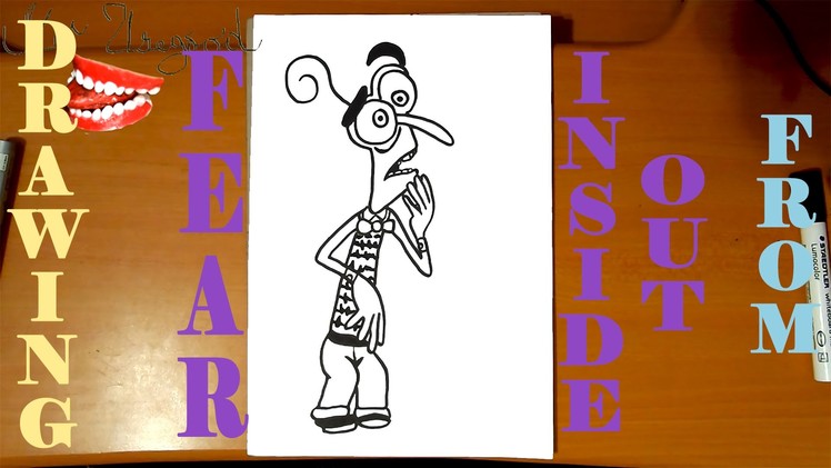 How to draw FEAR from INSIDE OUT characters Disney Easy,draw easy stuff but cool,SPEED ART