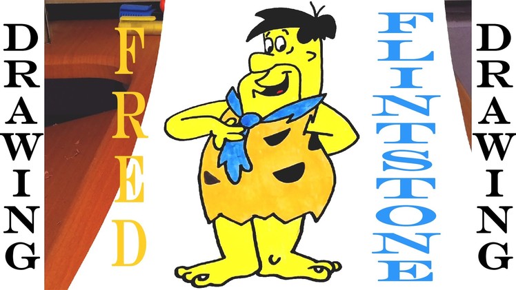 How to draw FRED FLINTSTONE Easy - The Flintstones - Cartoon Network | draw easy stuff | SPEEDY