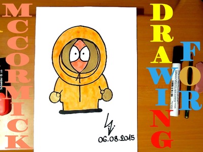 How to draw KENNY MCCORMICK from SOUTH PARK characters Easy,draw easy stuff but cool,SPEED ART