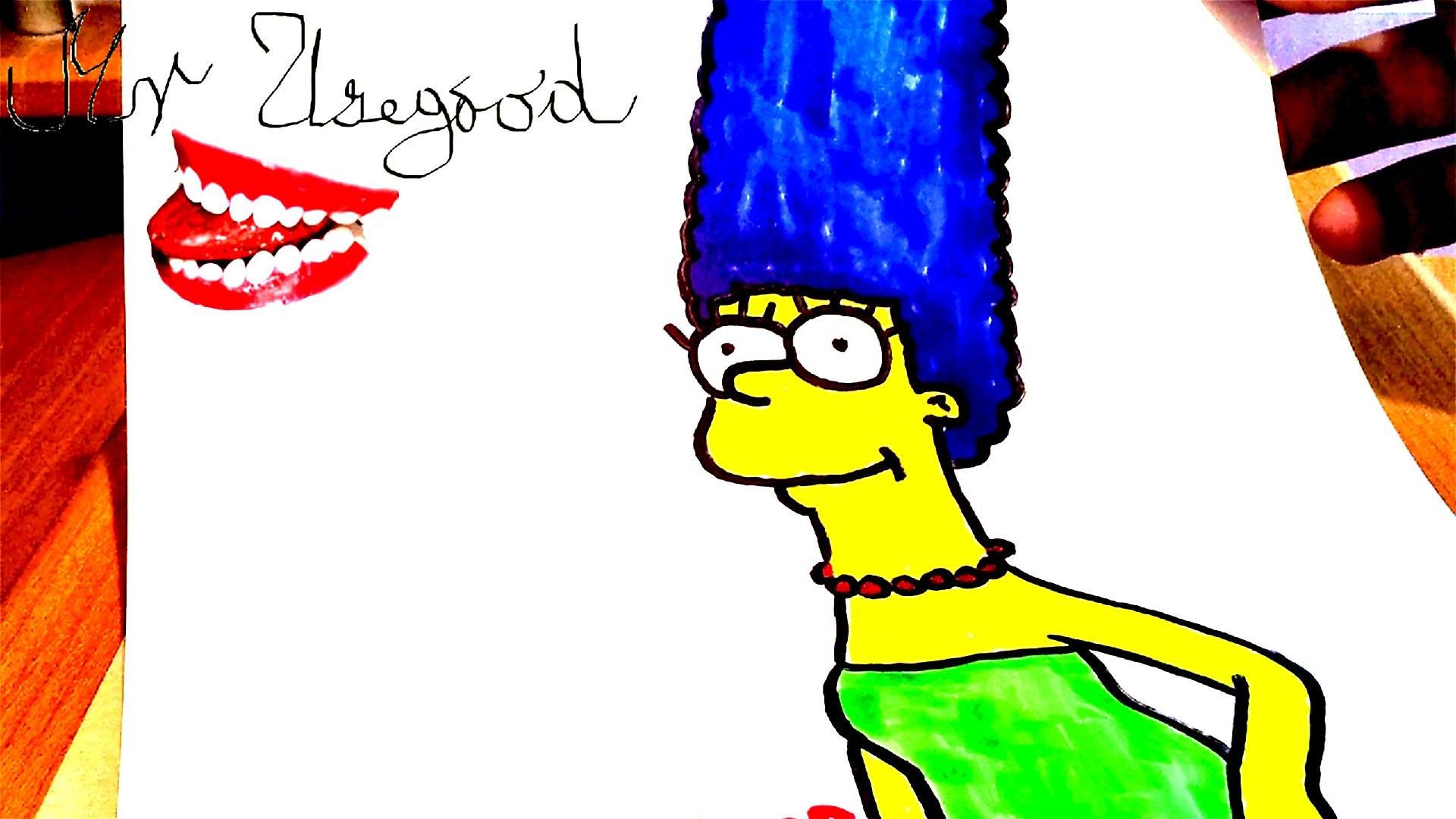 ART,How,to,Draw,Marge,Simpson,Easy,and,color,The,Simpsons,Cartoon,Drawing,T...