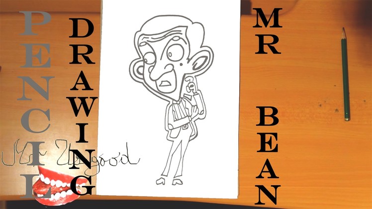 How to draw MR BEAN Animated Cartoon EASY | draw easy stuff but cool, PENCIL | SPEED ART