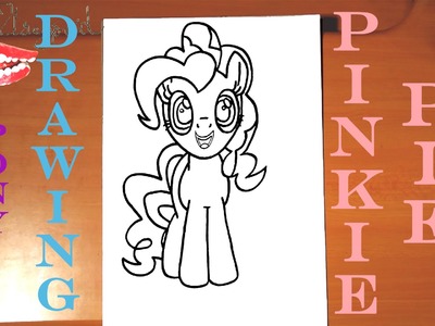 How to draw PINKIE PIE from MY LITTLE PONY Easy, draw easy stuff but cool on paper, SPEED ART