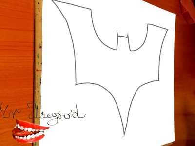 How to draw the Batman Logo EASY with pencil |Superheroes Logos|draw easy stuff | SPEEDY,#1.2