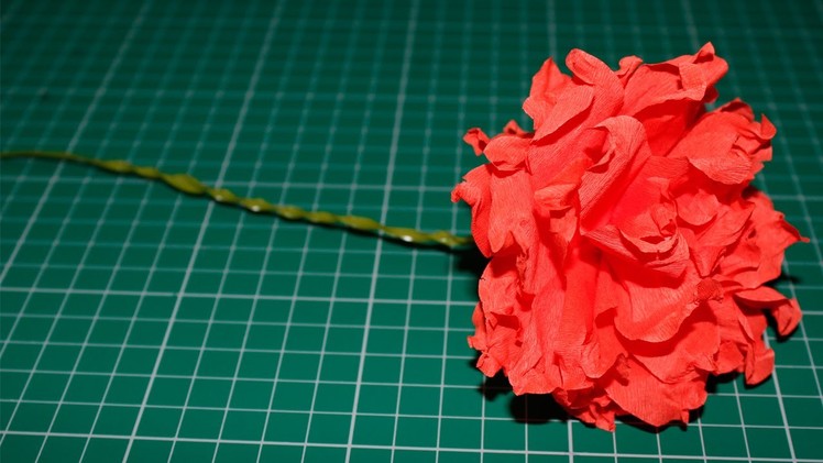 How to make a Crepe Paper Flower (Carnation Flower)