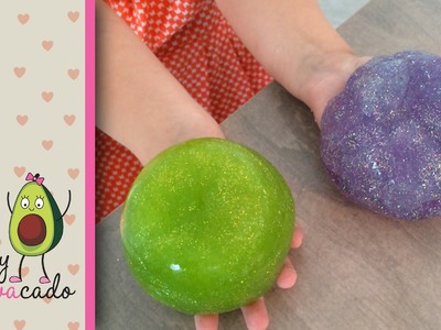 How to Make Glitter Slime! Easy DIY glitter goo! Not as messy as other slime :)