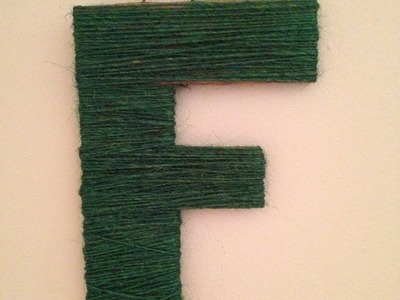 Really Easy DIY Decoration - Twine Wrapped Letter