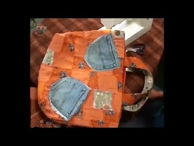 Sew of denim (jean cloth) handy bags and fashion accessories. Diy. Handmade