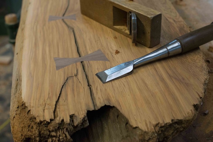 Woodworking, DIY Bow tie Splines, Live Edge Furniture