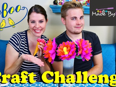 CRAFT CHALLENGE Made By Mommy Eeboo DIY Ice Cream Cone & Paper Flowers Decorations by DisneyCarToys