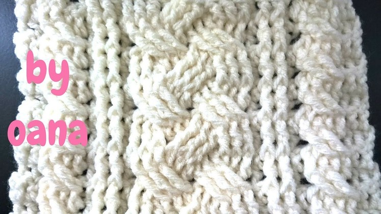 Crochet cable pattern stitch