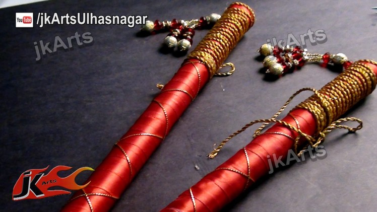 DIY How To Decorate Dandiya Sticks  for Navratri Garba - JK Arts 387