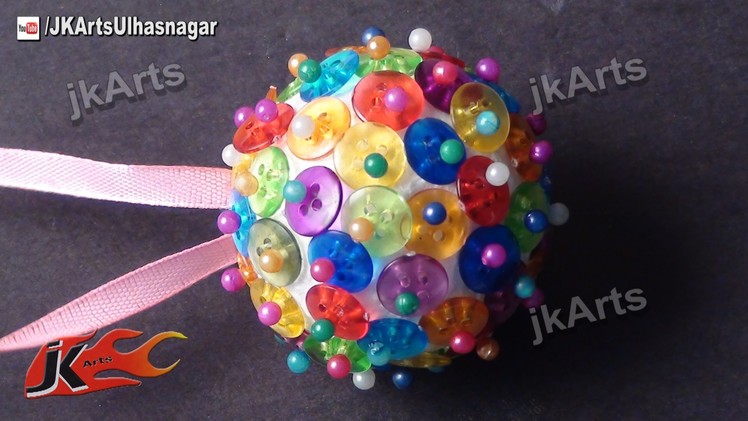 DIY How to make Christmas Decoration ornament From Buttons - JK Arts 391