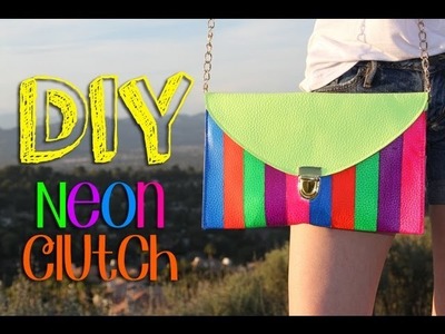 DIY Neon Clutch || Lucykiins