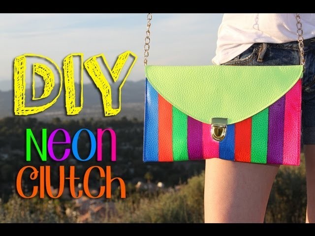 DIY Neon Clutch || Lucykiins