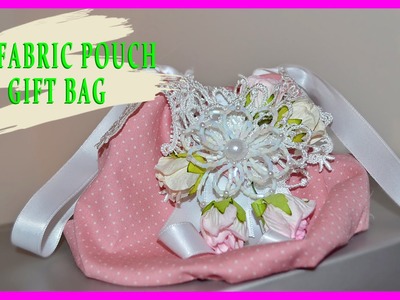 DIY No Sew Fabric Pouch - Gift Bag - Sack. Tissue Holder