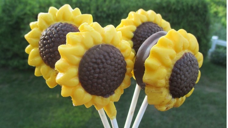 DIY Sunflower Oreo Pops and Chocolate Lollipops