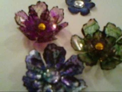 Faux glass flowers