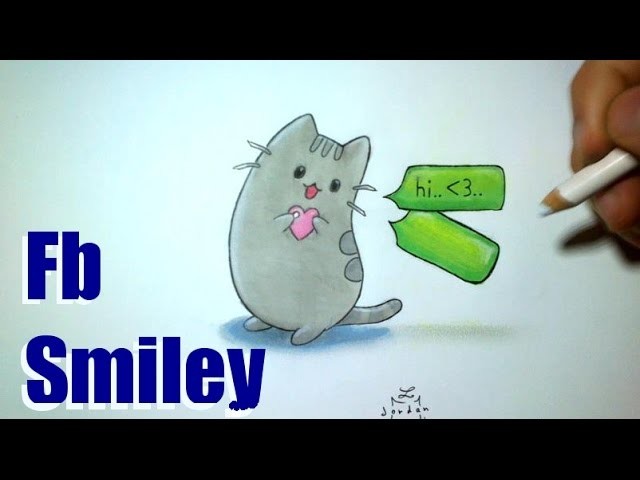 How to Draw a Cat Smiley Facebook